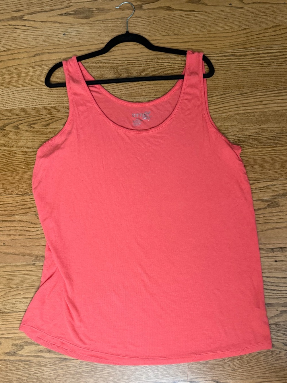 Terra & Sky Women’s 2X Coral Pink Tank Top Plus Size Sleeveless Scoop Neck